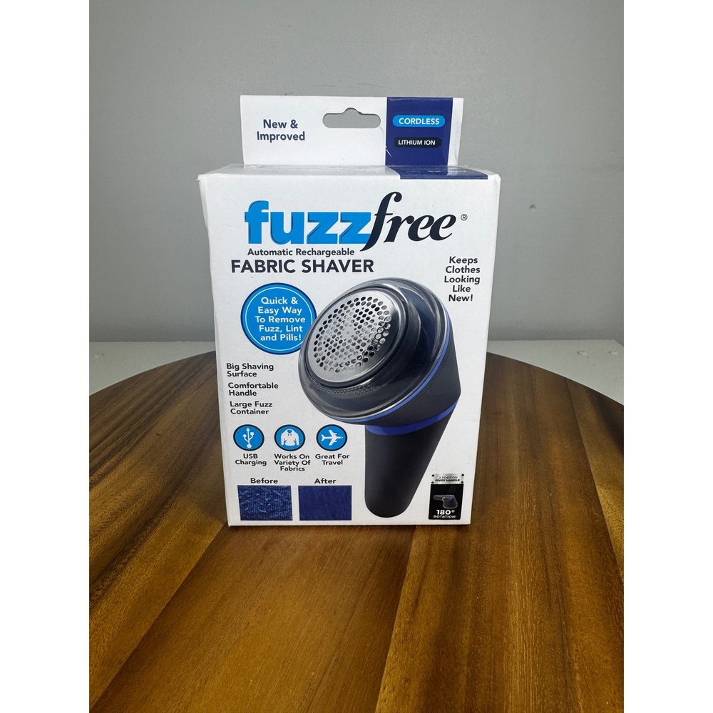 FuzzFree Automatic Rechargeable Fabric‎ Shaver Cordless Lithium Ion USB Charging